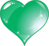 Gif animé coeur vert